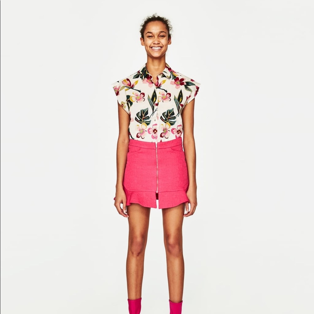 Zara fuschia pink skirt